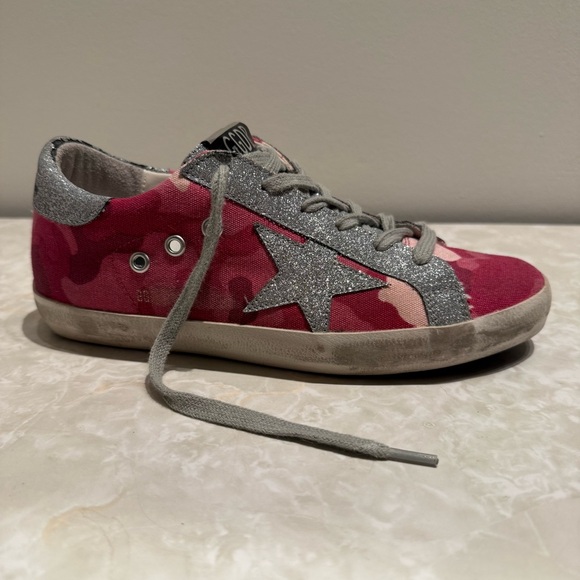 Golden Goose Limited Edition Superstar Pink Camouflage Sneakers Women’s size 37 - Picture 1 of 10